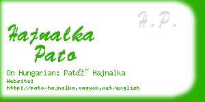 hajnalka pato business card